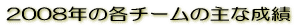 2008�N�̊e�`�[���̎�Ȑ��� 