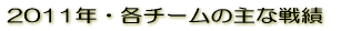 2011�N�E�e�`�[���̎�Ȑ�� 